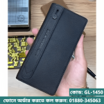 Goyal Leather GL 1450- Contrast Black | Goyal Leather Men’s Long Style Cow Leather Wallet