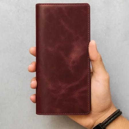 Goyal Leather GL 2030- Brown | Goyal Leather Men’s Long Style Cow Leather Wallet