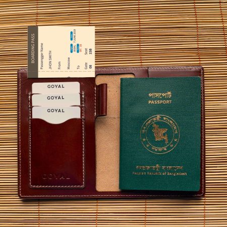 No.171 || Stylish Passport Holder || Red Wine