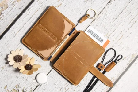 Goyal GL-2426 Gold Brown | Dual-Passport Travel Wallet – Crazy Horse Leather, RFID Protected - Image 4