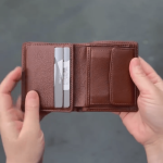 GL-6515 Brown | Goyal Leather Classic Genuine Leather Men’s Trifold Wallet – Compact with Coin Pocket & Multiple Card Slots