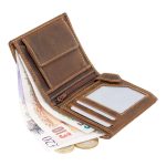 GL-4595 Brown | Goyal Leather Cash and Coin Holder - Card Case - Bi-Fold - RFID
