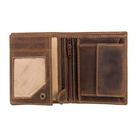 GL-4595 Brown | Goyal Leather Cash and Coin Holder - Card Case - Bi-Fold - RFID - Image 3